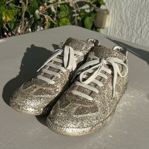 Maison Martin Margiela Glittery Silver Sneakers